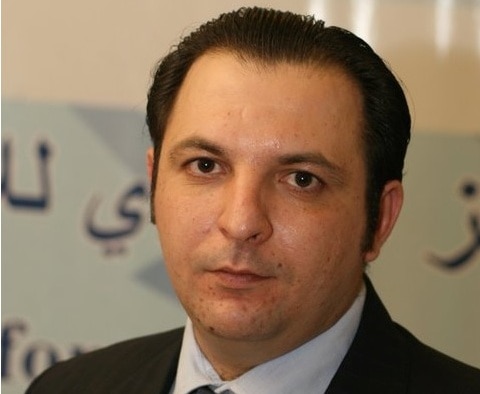 Syrian lawyer and human rights defender Mazen Darwish, in an undated photo taken from the website of the Syrian Center for Media and Freedom of Expression (SCM), https://scm.bz/