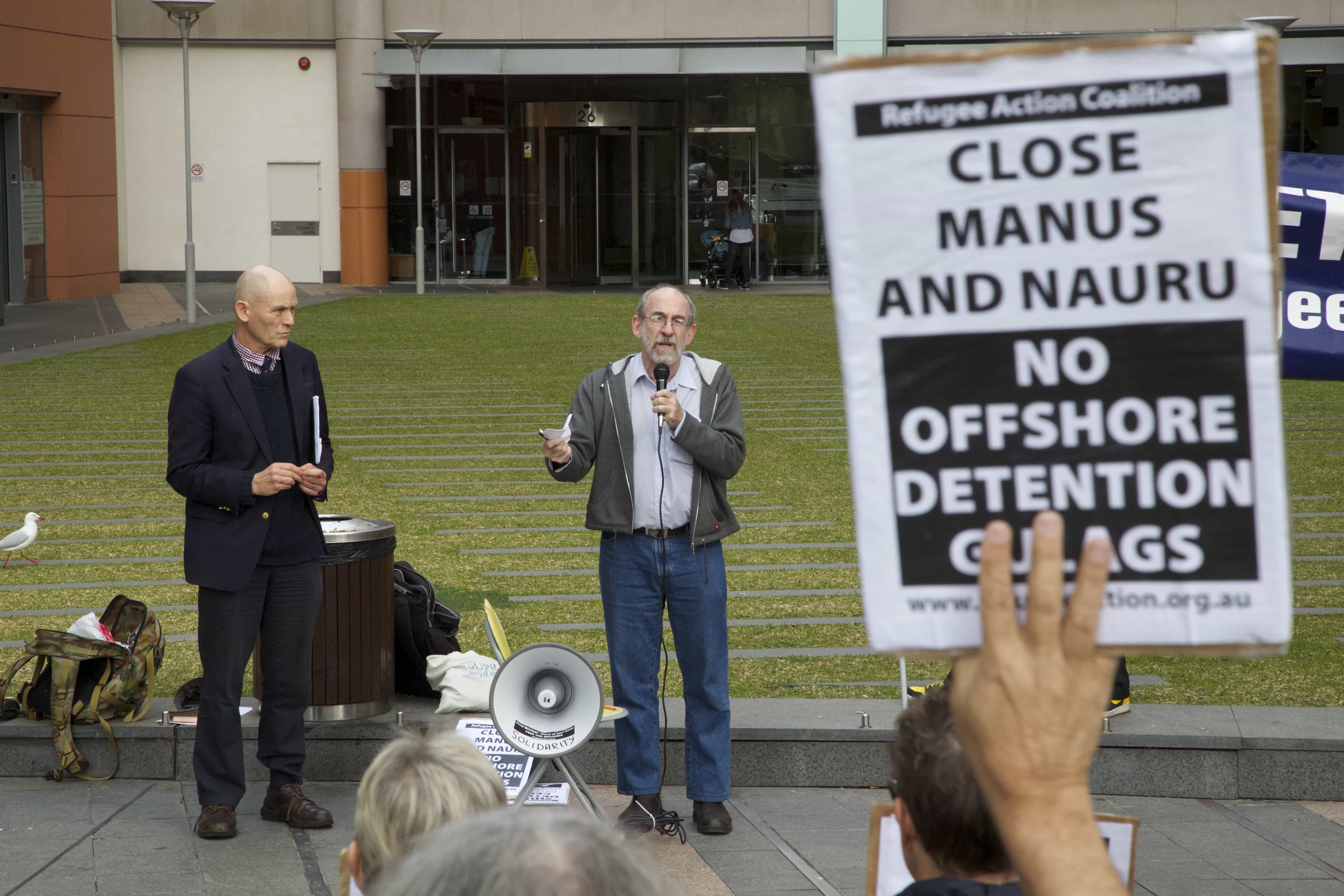 An 8 August 2014 rally in Sydney, Australia against the Nauru transfer of 157 Tamil asylum seekers, Demotix/Richard Milnes