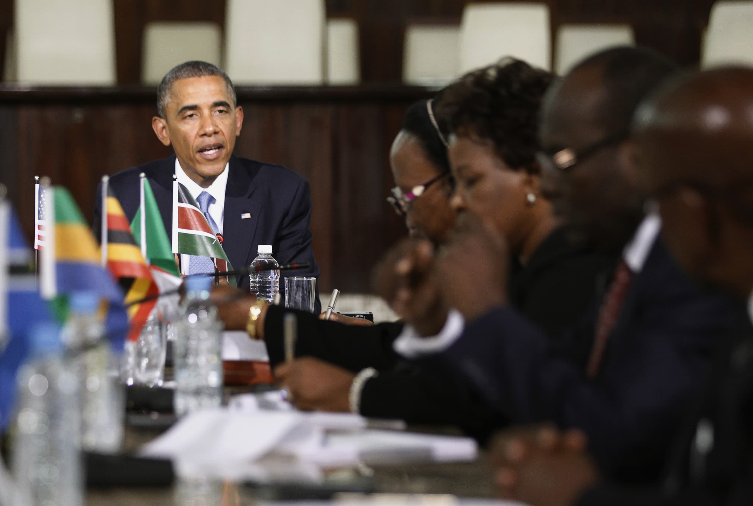 U.S. President Barack Obama meets with regional judiciary leaders on the rule of law, at the Supreme Court in Dakar, Senegal, 27 June 2013., REUTERS/Jason Reed