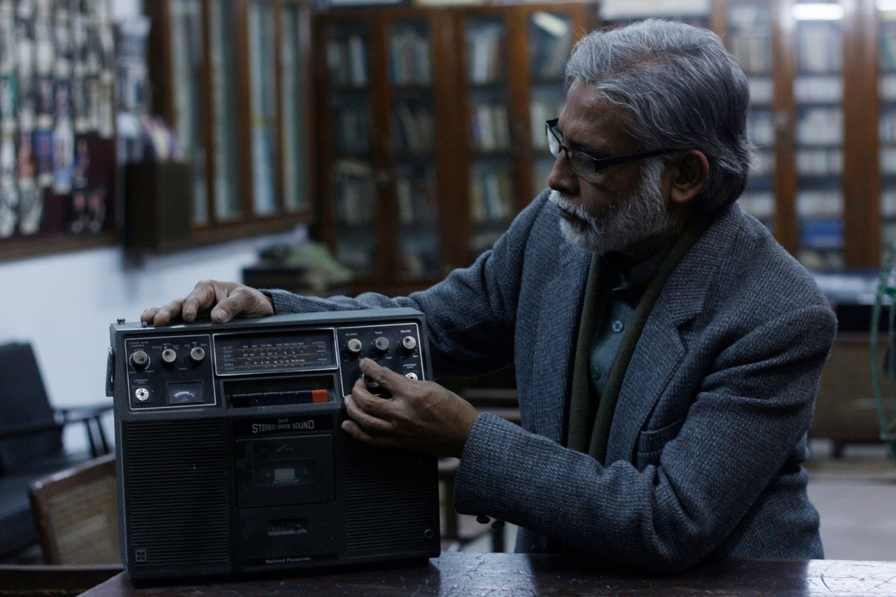 A radio station employee is seen on International Radio Day in Lahore, Punjab, Pakistan, 13 February 2016, Rana Sajid Hussain/Pacific Press/LightRocket via Getty Images