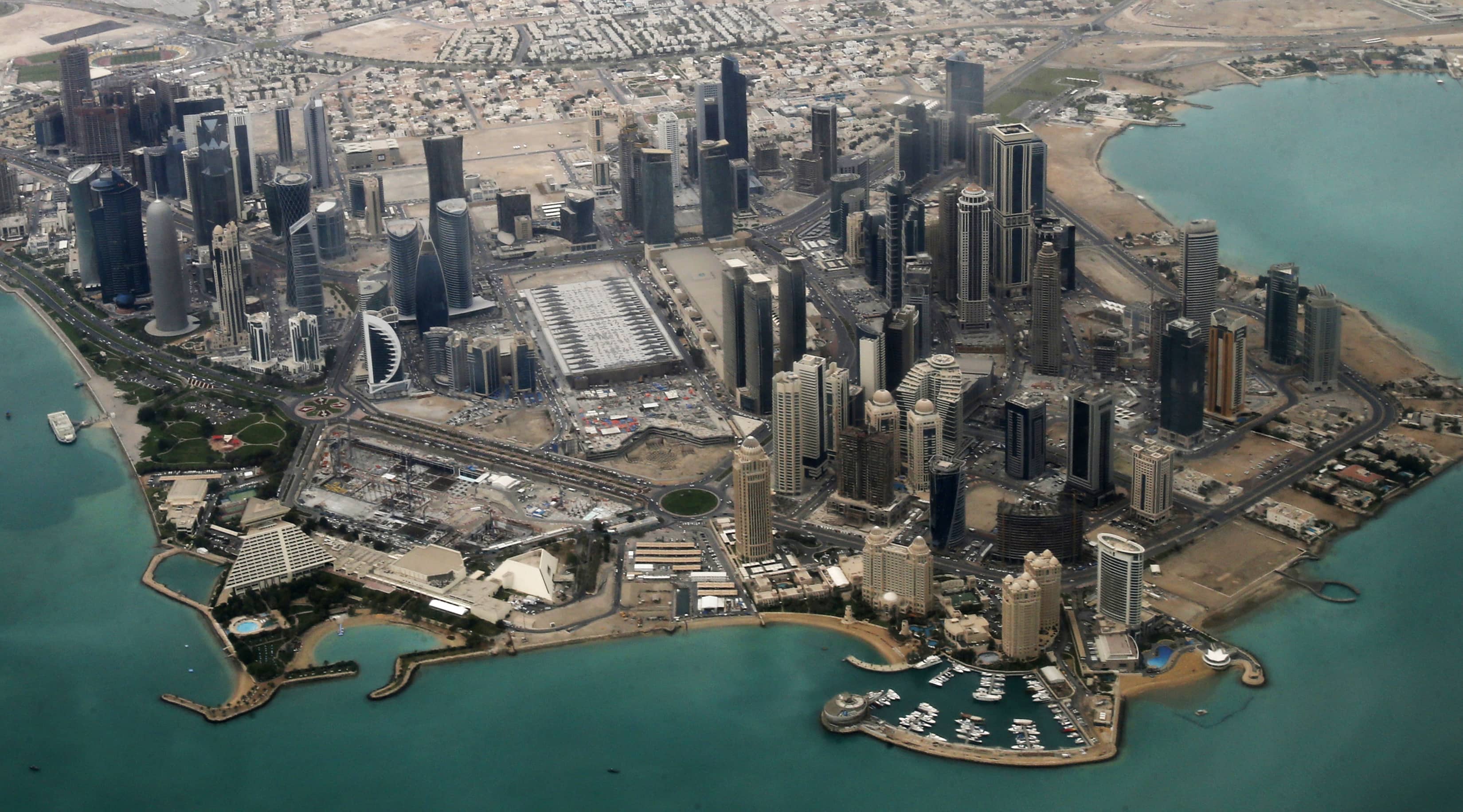 An aerial view of Doha's diplomatic area on 21 March 2013, REUTERS/Fadi Al-Assaad