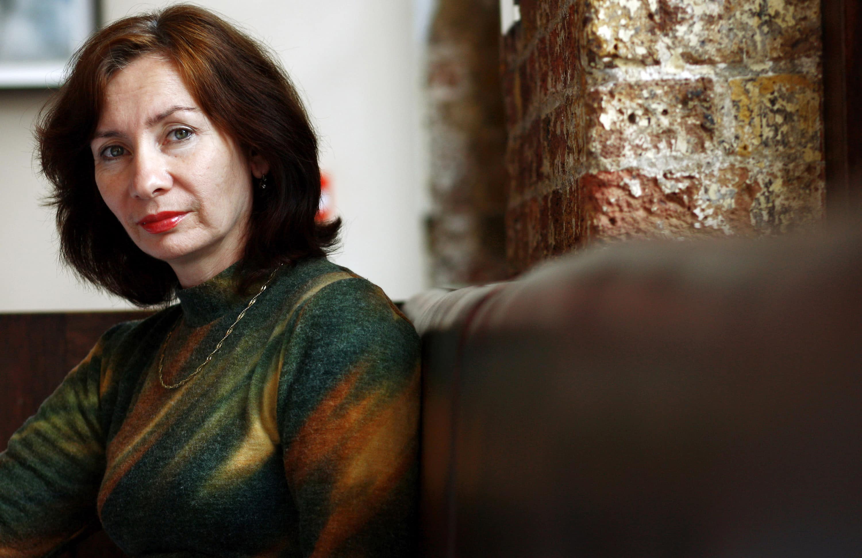 Chechen journalist and activist Natalia Estemirova in London, 4 October 2007, REUTERS/Dylan Martinez