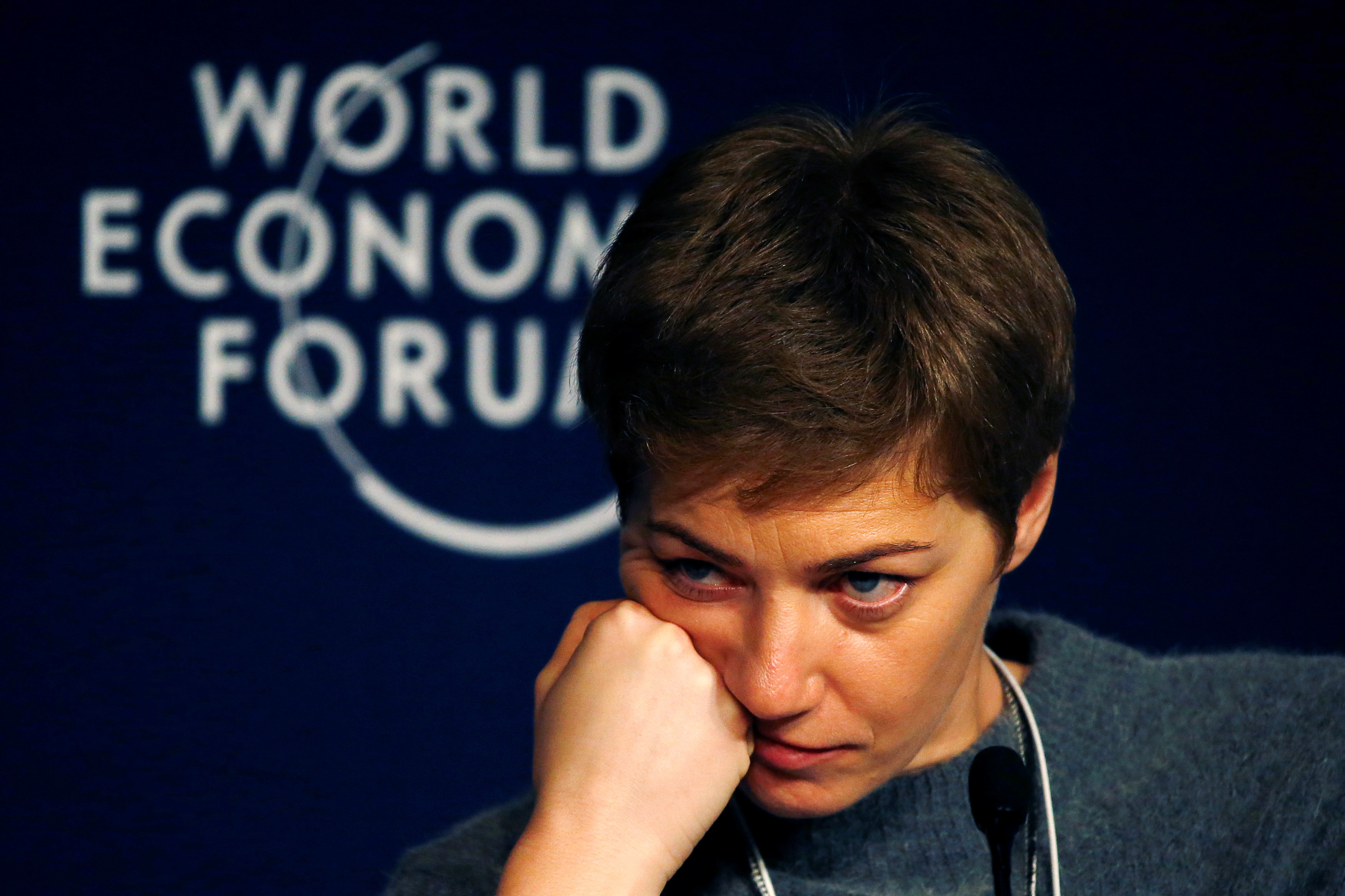 Elizaveta Osetinskaya, Editorial Director of RBC Media Holding, attends the annual meeting of the World Economic Forum (WEF) in Davos, Switzerland 22 January 2016, REUTERS/Ruben Sprich/File
