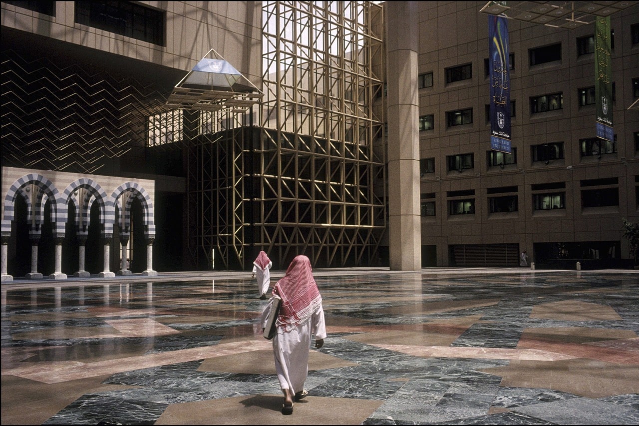 The King Saud University in Riyadh, Saudi Arabia, 1 June 2002, Yves GELLIE/Gamma-Rapho via Getty Images