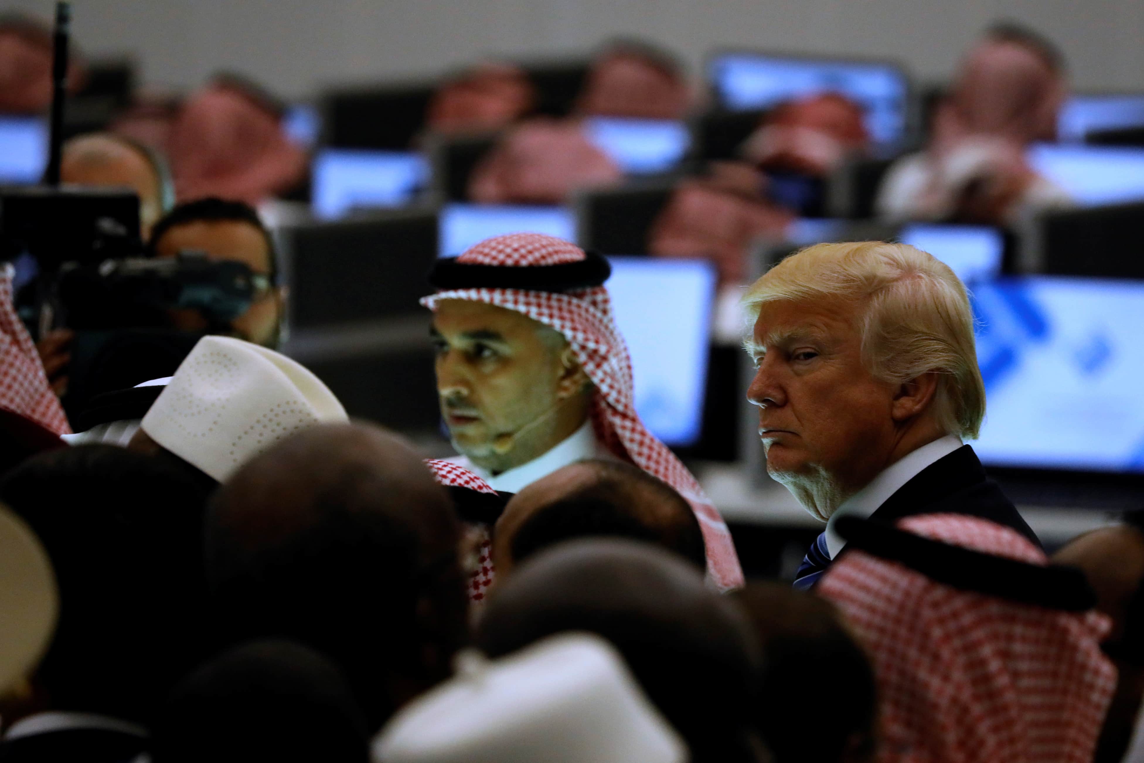 U.S. President Donald Trump (R) and other leaders tour the new Global Center for Combatting Extremist Ideology in Riyadh, Saudi Arabia, 21 May 2017, REUTERS/Jonathan Ernst