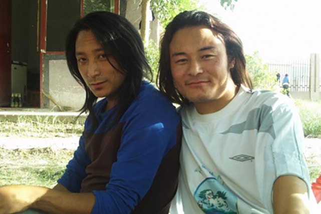 Shokjang (right), with fellow writer Therang.