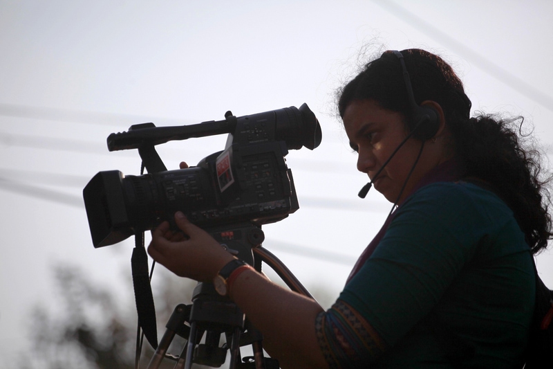 Camerawoman in Dhaka, Bangladesh, Demotix/Zakir Hossain Chowdhury
