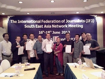 The newly formed Southeast Asian Journalists' Unions Network, IFJ