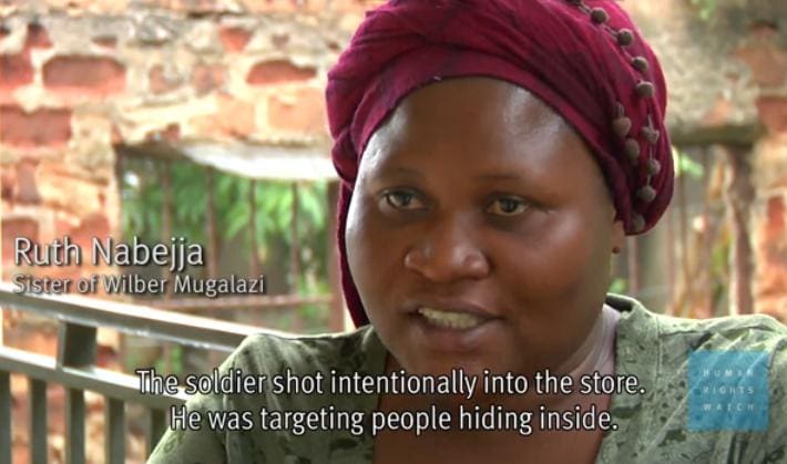 A snapshot from the video Human Rights Watch issued in which relatives of the victims explain the impact of the April 2011 killings on their families., Video snapshot (Human Rights Watch)