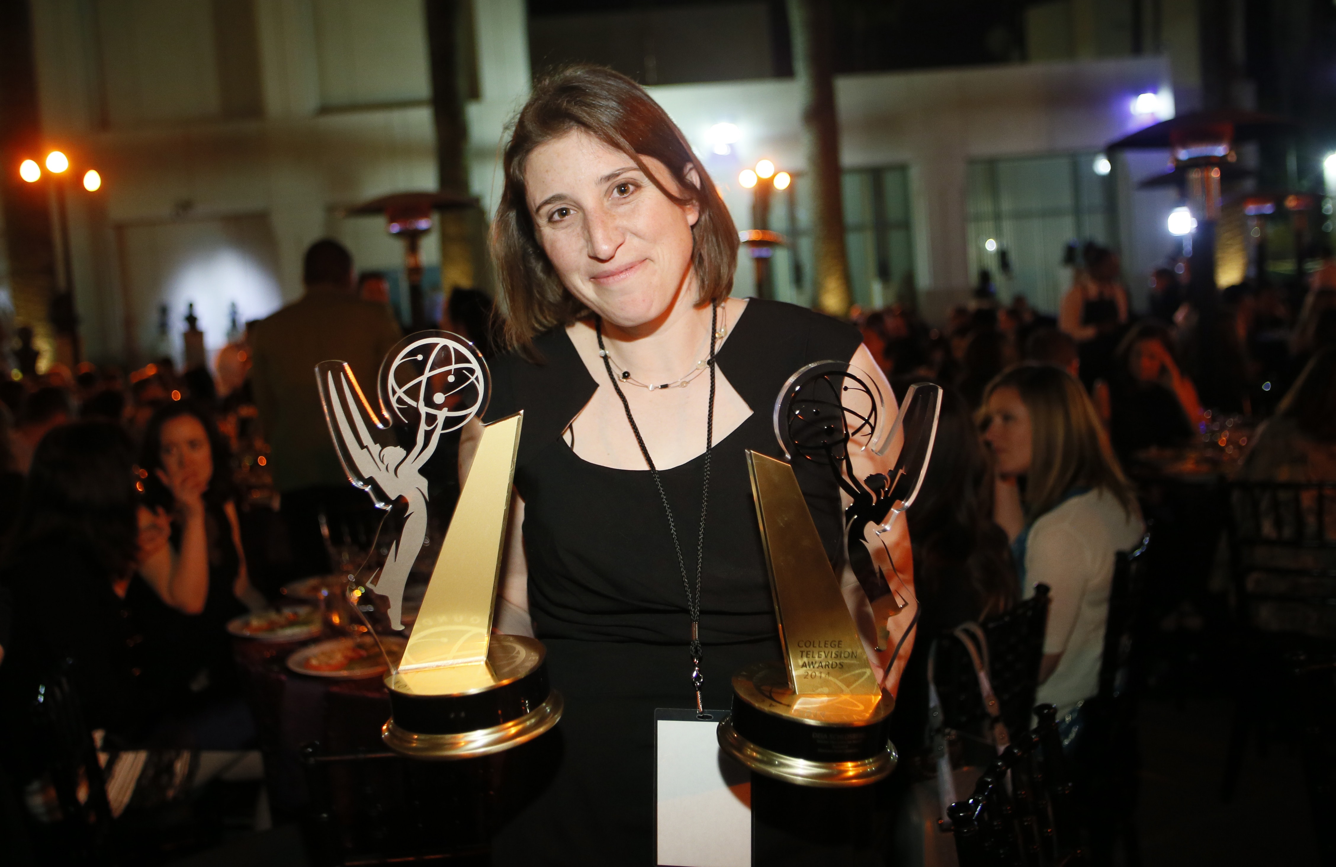 College Television Award winner Deia Schlosberg is facing felony charges for her work documenting pipeline protests, Photo by Danny Moloshok/Invision for the Television Academy/AP Images