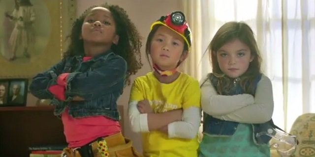 A still from the GoldieBlox commercial that uses a parody of the Beastie Boys' song "Girls", Rene Walter/flickr