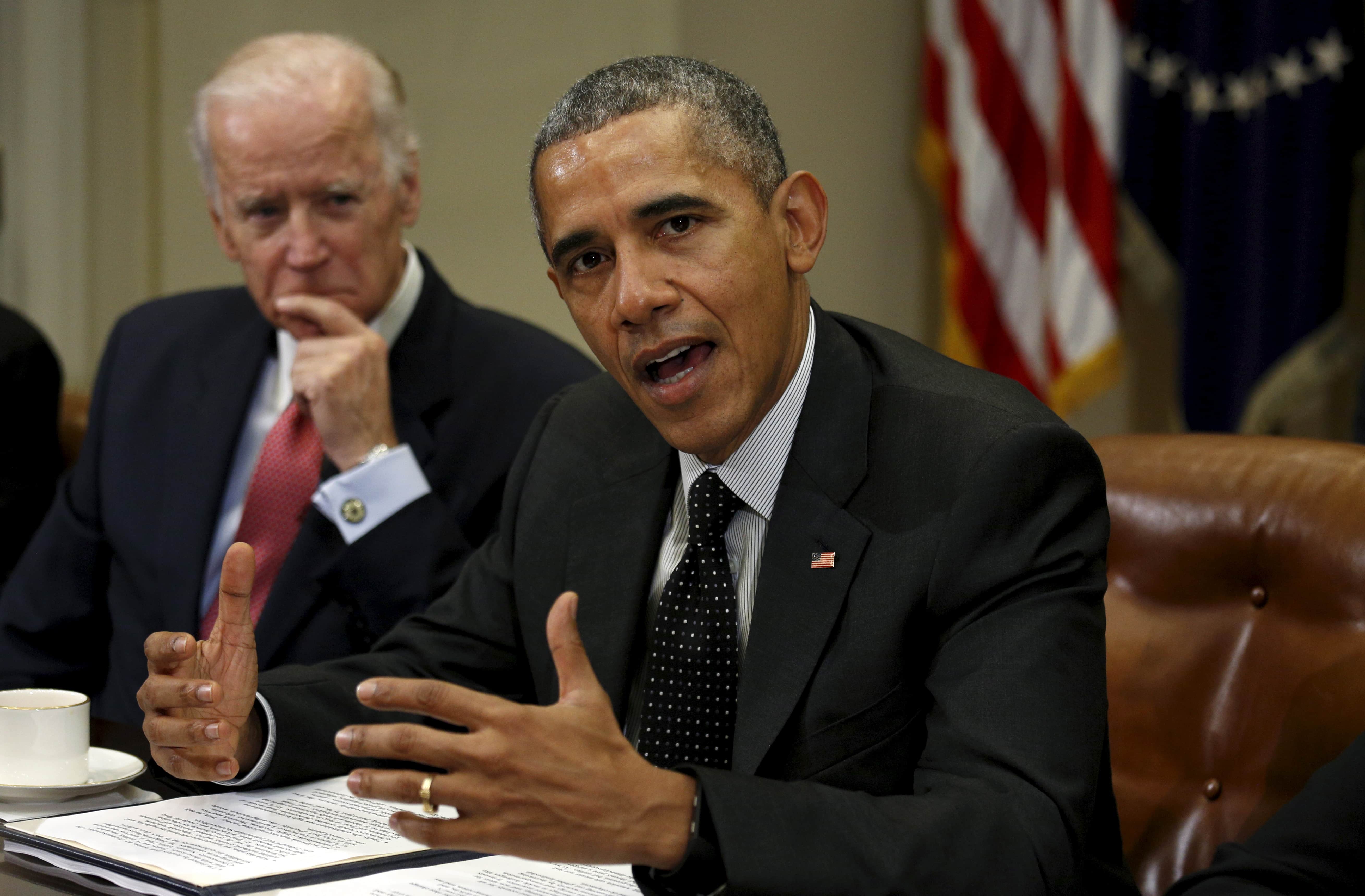 U.S. President Barack Obama speaks during a meeting with members of his national security team and cybersecurity advisors on 9 February 2016, REUTERS/Kevin Lamarque