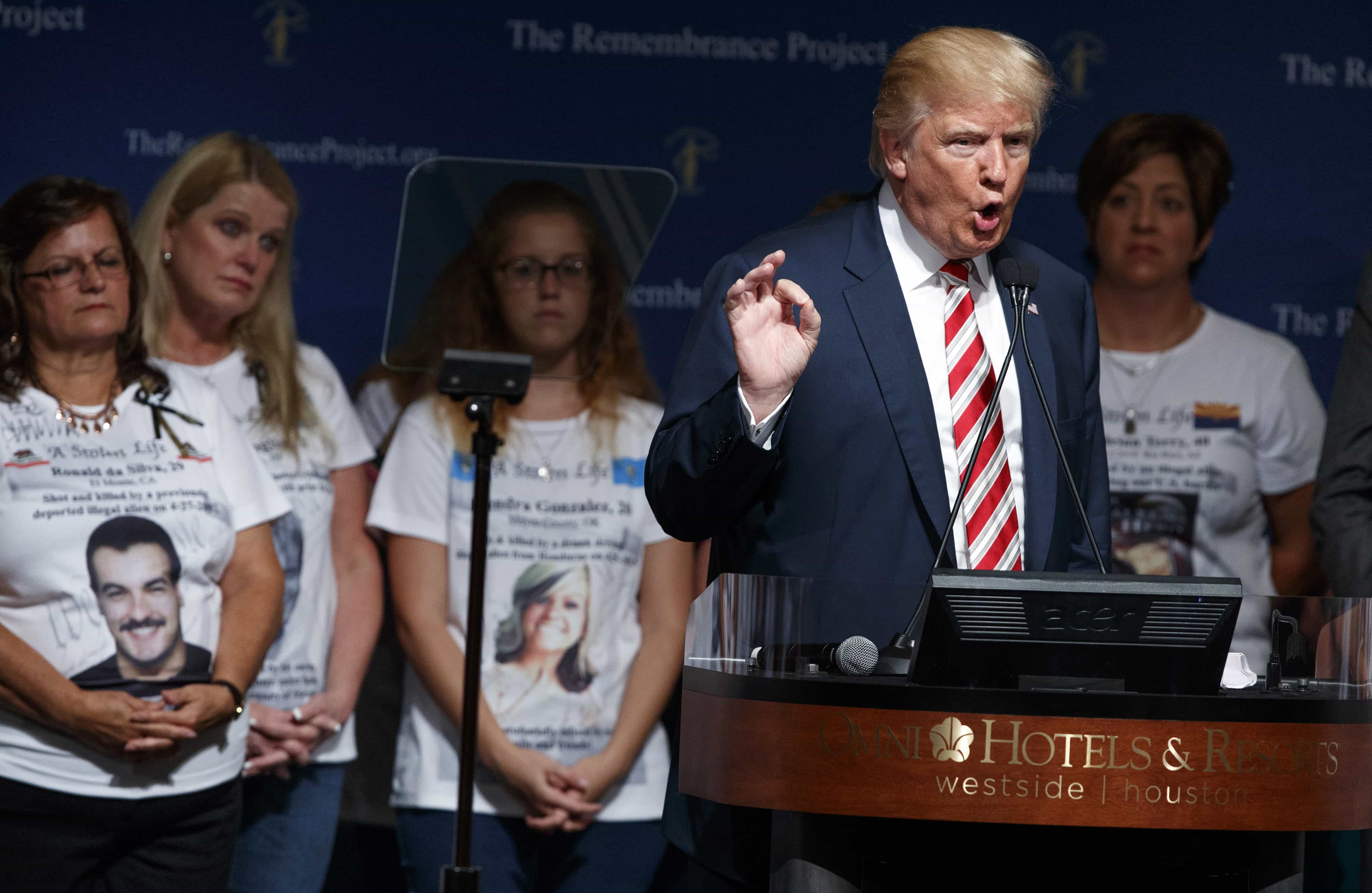 Republican presidential candidate Donald Trump speaks during a event on 17 September 2016, in Houston, AP Photo/ Evan Vucci