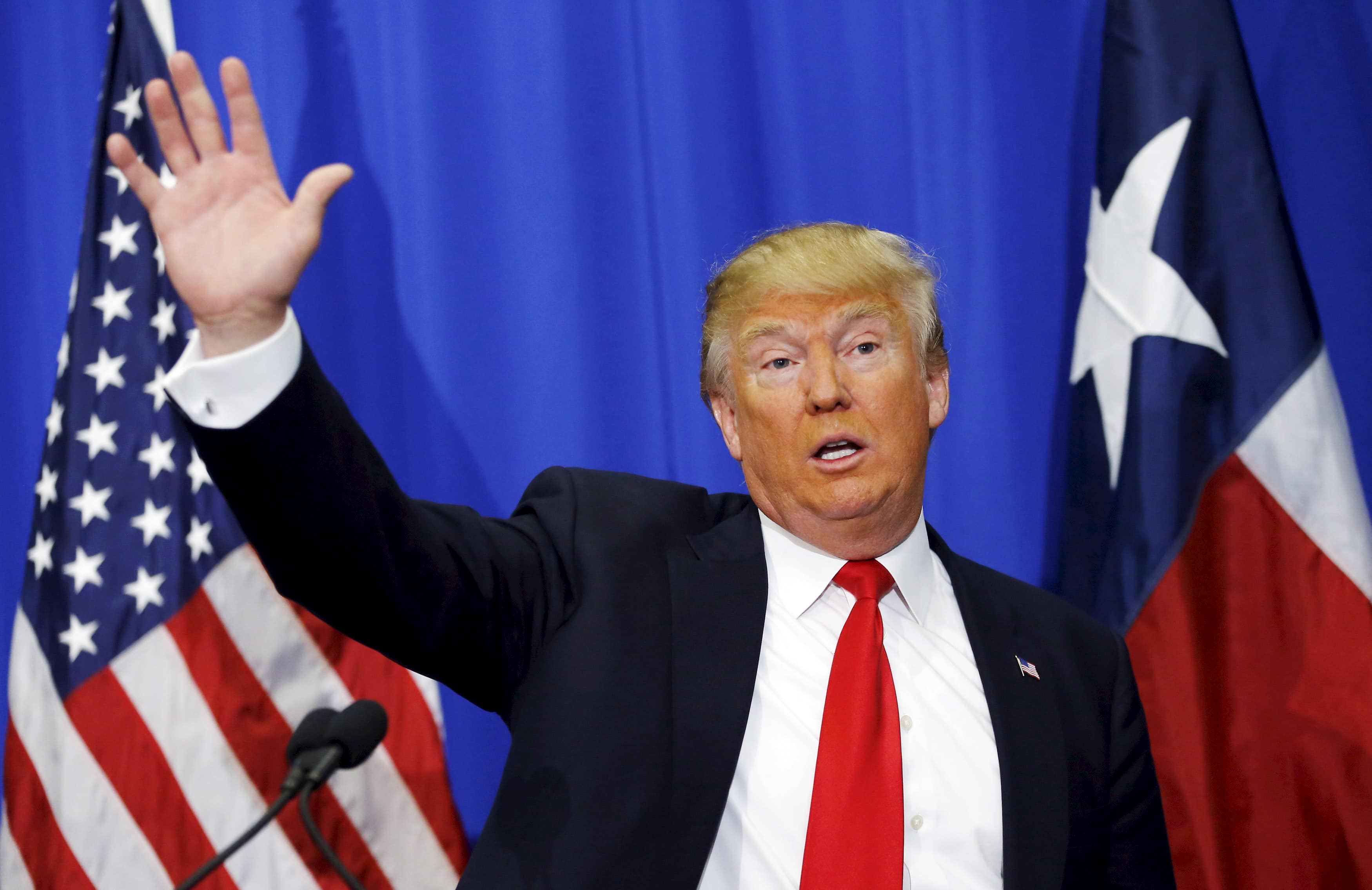 Donald Trump at a campaign event in Fort Worth, Texas on 26 February 2016, REUTERS/Mike Stone