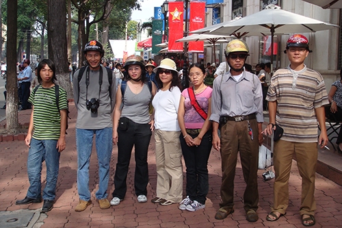 Ta Phong Tan, third from left, was a founding member of the Free Journalists Club of Vietnam, Nguyen Tien Trung/Flickr