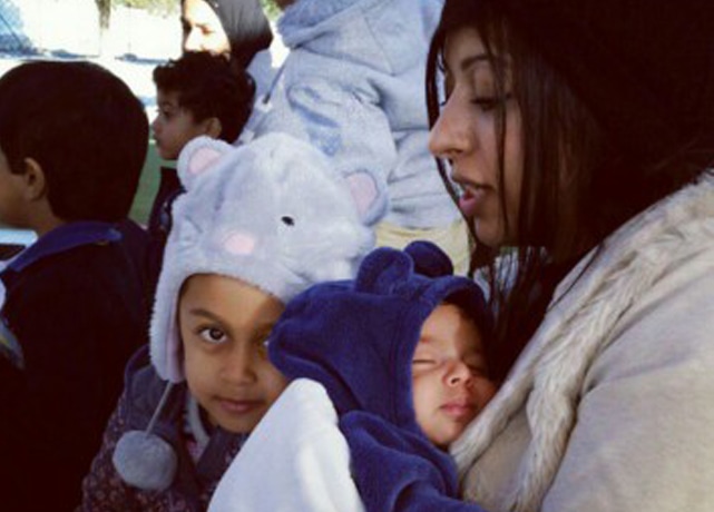 Zainab Al Khawaja and her two children, Gulf Center for Human Rights