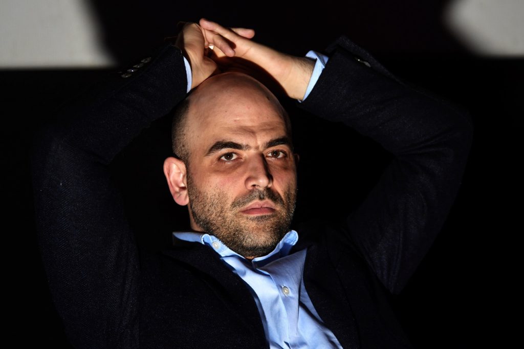 Roberto Saviano, journalist and expert on Neapolitan organized crime and the mafia, during a press conference in Naples, Italy, 18 February 2019, Salvatore Laporta/KONTROLAB /LightRocket via Getty Images