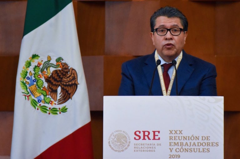 El Diputado Ricardo Monreal en la XXX Reunión de Embajadores y Cónsules, en la Ciudad de México, México, el 7 de enero de 2019, Carlos Tischler/Getty Images