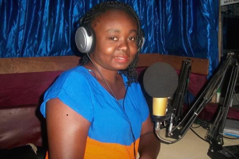 Nanou Kazaku, a reporter for Goma-based Radio UB-FM, Facebook/Merveilles Kiro