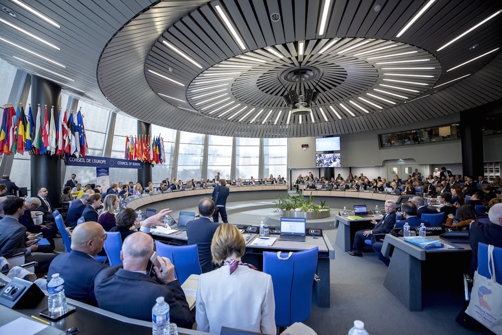 The Council of Europe Conference of Ministers of Justice, in Strasbourg, France, 14 October 2019, Utku Ucrak/Anadolu Agency via Getty Images