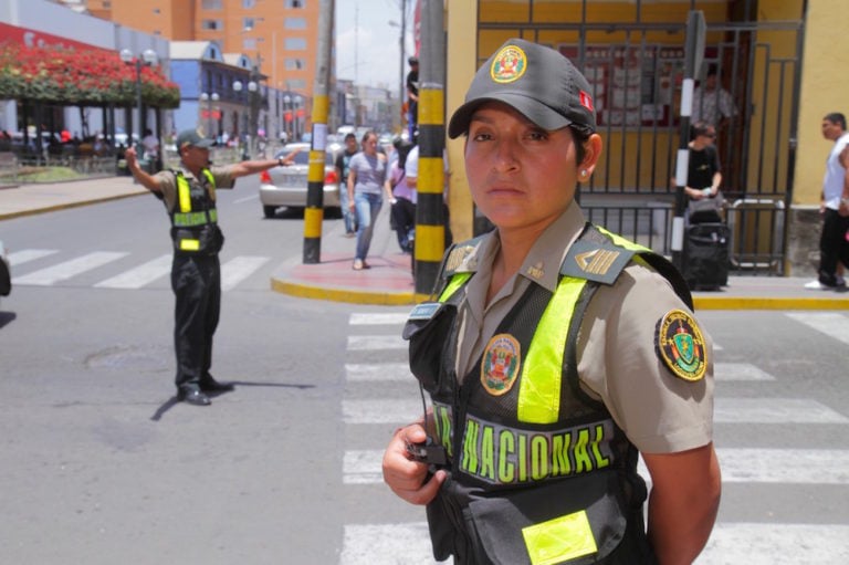 Traffic police in the city of Tacna, Peru, 18 January 2012, Jeffrey Greenberg/Universal Images Group via Getty Images