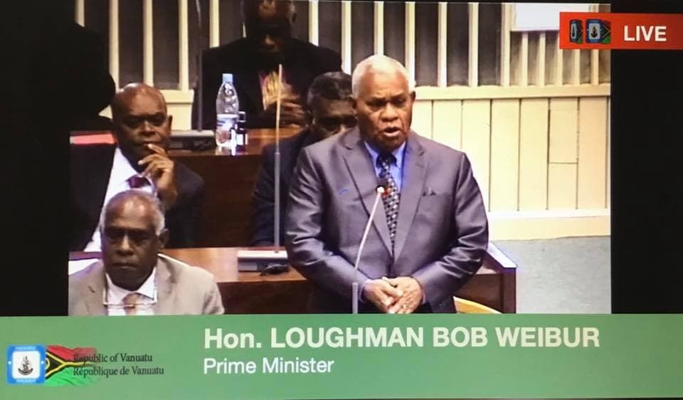 Vanuatu's newly elected Prime Minister Bob Loughman and the newly constituted Parliament, 19 April 2020, Facebook/USP Law