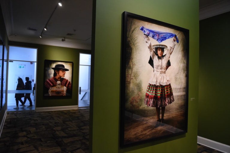 Retratos de unos campesinos en traje tradicional, en un museo en Lima, Perú, el 4 de septiembre de 2019, John Milner/SOPA Images/LightRocket via Getty Images