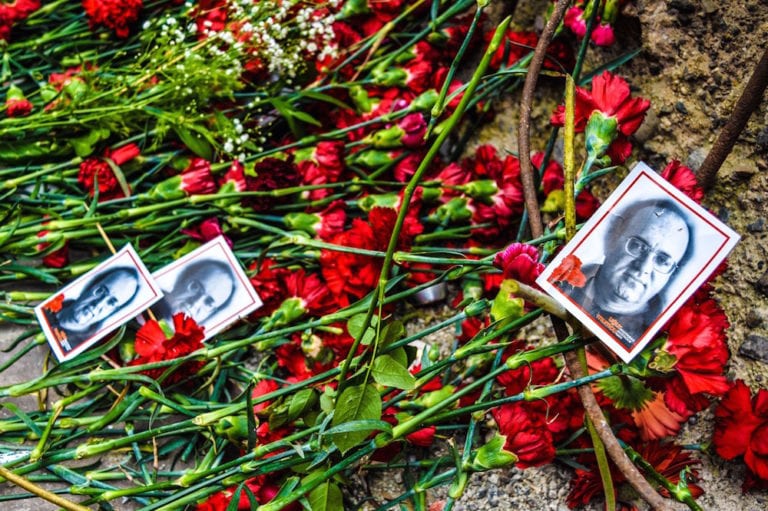 A commemoration marking the 27th anniversary of the killing of investigative journalist Uğur Mumcu, in Ankara, Turkey, 24 January 2020, Altan Gocher/DeFodi Images via Getty Images