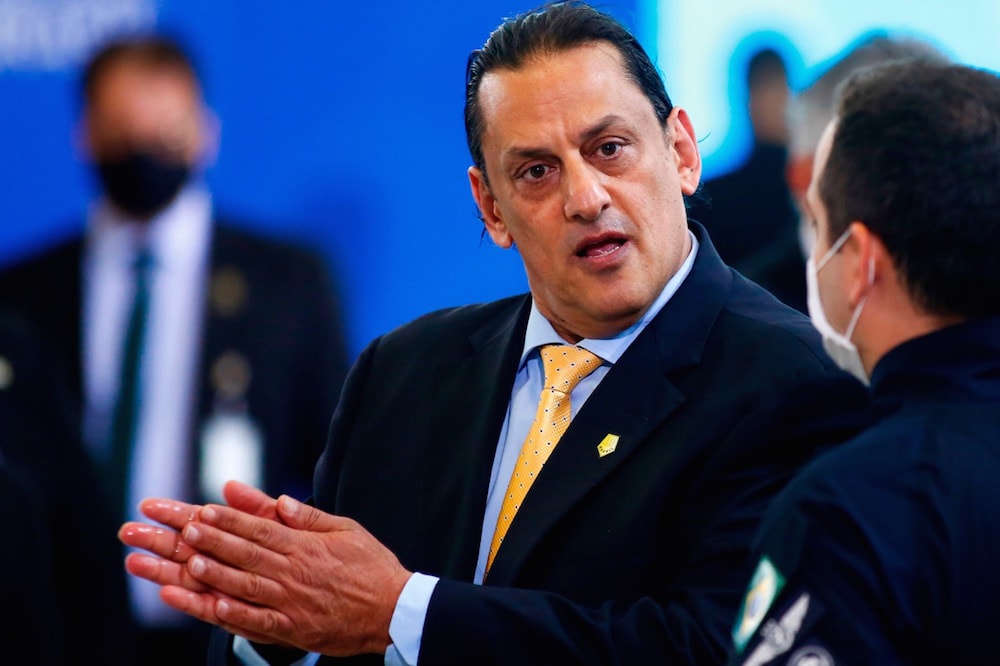 Frederick Wassef, President Jair Bolsonaro's personal lawyer, attends the inauguration ceremony of the Minister of Communications, in Brasilia, Brazil, 17 June 2020, SERGIO LIMA/AFP via Getty Images