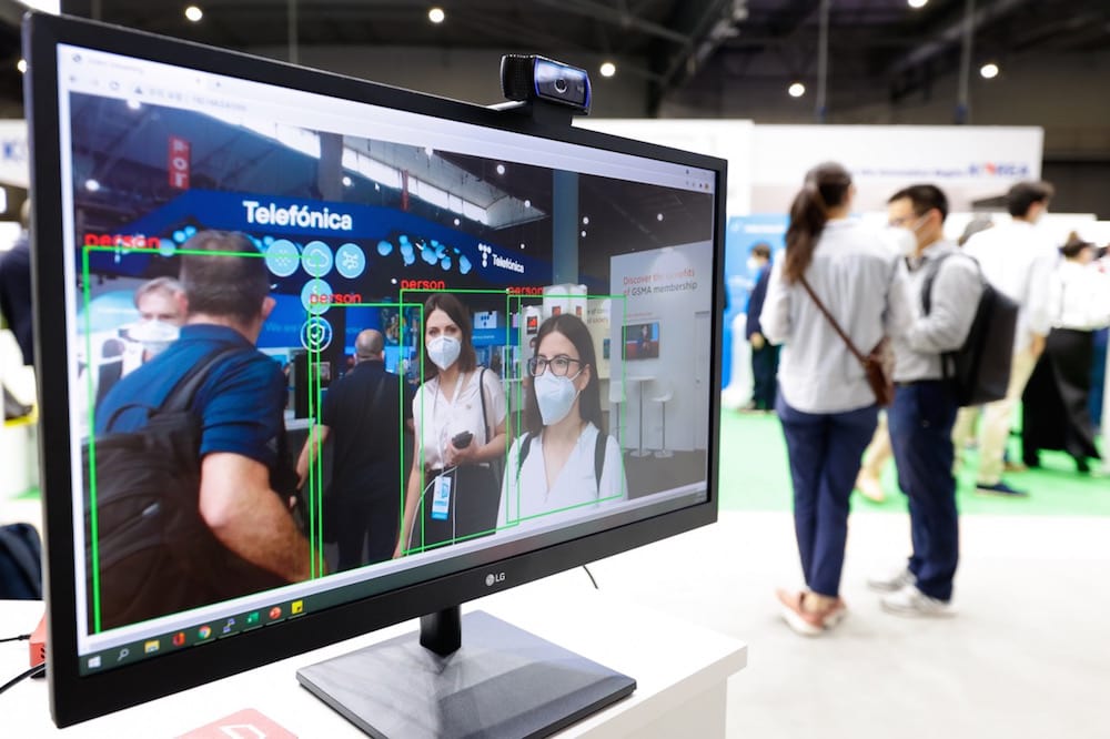 Una muestra del uso de tecnologías de reconocimiento facial, en Barcelona, España, el 29 de julio de 2021, Joan Cros/Corbis via Getty Images