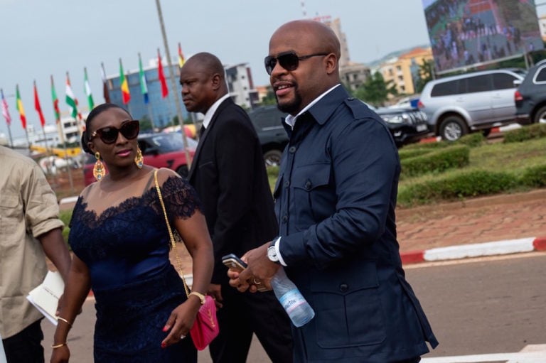 Karim Keïta, the son of then President Ibrahim Boubacar Keïta, arriving at the site of the National Day military parade, in Bamako, Mali, 22 September 2018, Xaume Olleros/Getty Images